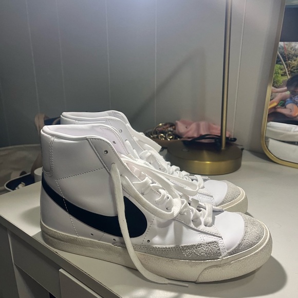 Nike Shoes - Nike White and Black High-Top Sneakers